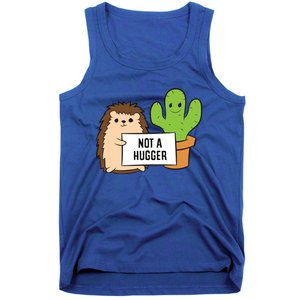 Hedgehog Not A Hugger Cactus Hedgehog Great Gift Tank Top