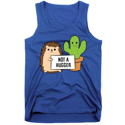 Hedgehog Not A Hugger Cactus Hedgehog Great Gift Tank Top