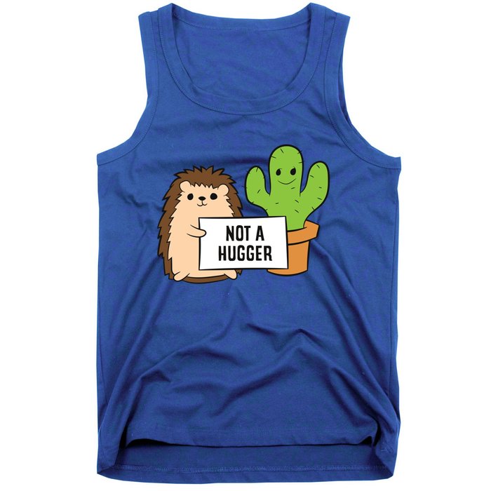 Hedgehog Not A Hugger Cactus Hedgehog Great Gift Tank Top