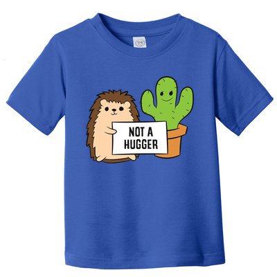 Hedgehog Not A Hugger Cactus Hedgehog Great Gift Toddler T-Shirt