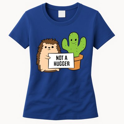 Hedgehog Not A Hugger Cactus Hedgehog Great Gift Womens T-Shirt
