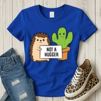 Hedgehog Not A Hugger Cactus Hedgehog Great Gift Womens T-Shirt