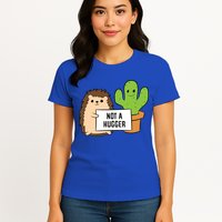 Hedgehog Not A Hugger Cactus Hedgehog Great Gift Womens T-Shirt
