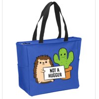 Hedgehog Not A Hugger Cactus Hedgehog Great Gift Zip Tote Bag