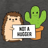 Hedgehog Not A Hugger Cactus Hedgehog Great Gift Vector Backpack