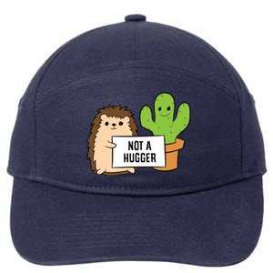 Hedgehog Not A Hugger Cactus Hedgehog Great Gift 7-Panel Snapback Hat