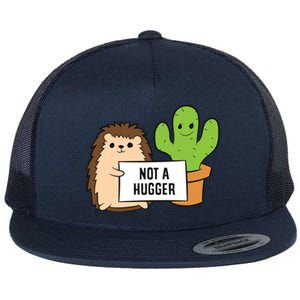 Hedgehog Not A Hugger Cactus Hedgehog Great Gift Flat Bill Trucker Hat