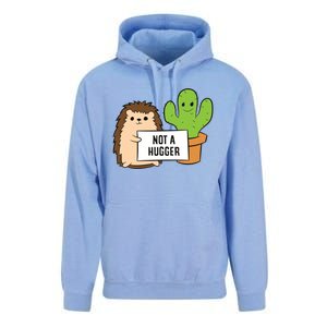 Hedgehog Not A Hugger Cactus Hedgehog Great Gift Unisex Surf Hoodie