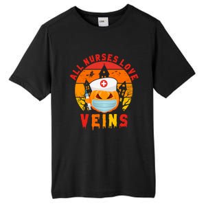 Halloween Nurse All Nurses Love Veins Vampire Cool Gift Tall Fusion ChromaSoft Performance T-Shirt