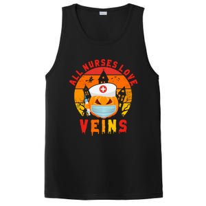 Halloween Nurse All Nurses Love Veins Vampire Cool Gift PosiCharge Competitor Tank