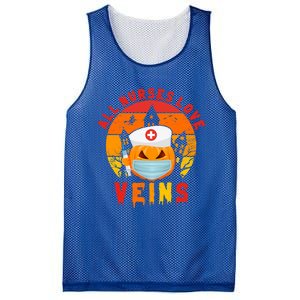 Halloween Nurse All Nurses Love Veins Vampire Cool Gift Mesh Reversible Basketball Jersey Tank