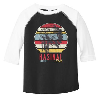 Hasinai Native American Indian Tribe Respect Pride Retro Sun Gift Toddler Fine Jersey T-Shirt