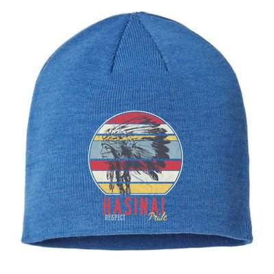 Hasinai Native American Indian Tribe Respect Pride Retro Sun Gift Sustainable Beanie