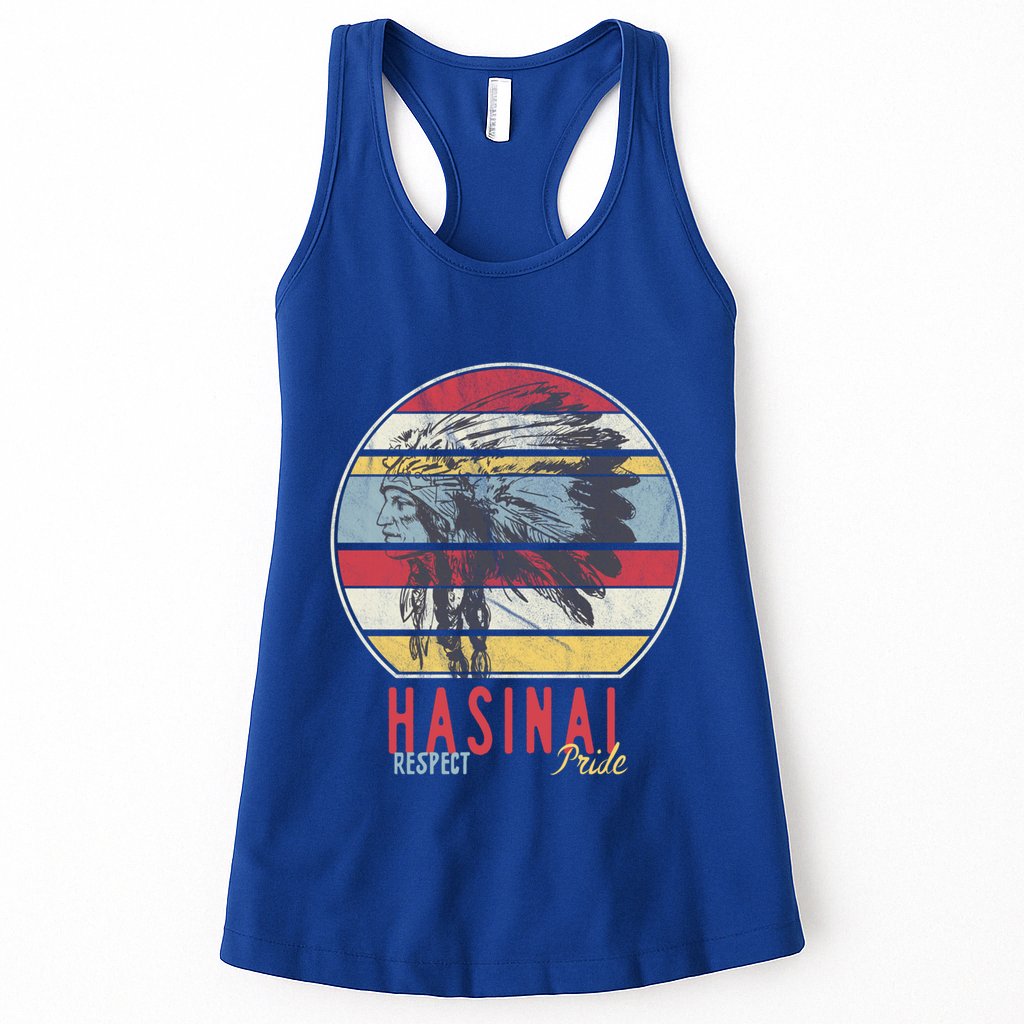 Hasinai Native American Indian Tribe Respect Pride Retro Sun Gift Womens Tank Top