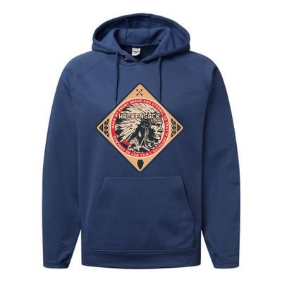 Hackensack Native American Indian Brave Strong Enemy Gift Performance Fleece Hoodie