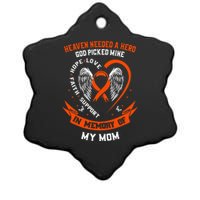 Heaven Needed A Hero God Picked My Mom Leukemia Awareness Ceramic Star Ornament