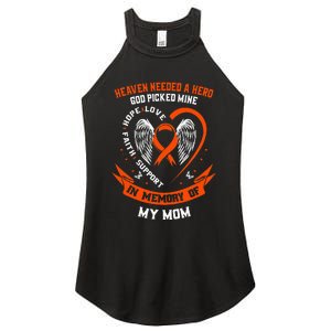 Heaven Needed A Hero God Picked My Mom Leukemia Awareness Women's Perfect Tri Rocker Tank