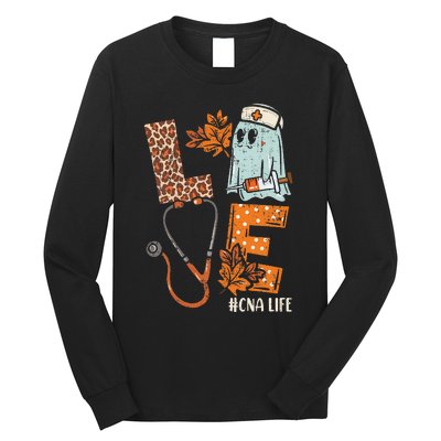 Halloween Nurse Assistant Love Cna Life Stethoscope Gift Long Sleeve Shirt