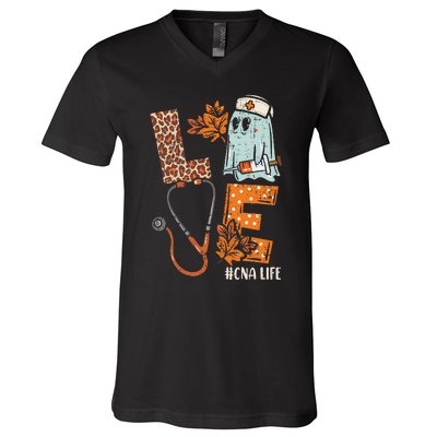 Halloween Nurse Assistant Love Cna Life Stethoscope Gift V-Neck T-Shirt