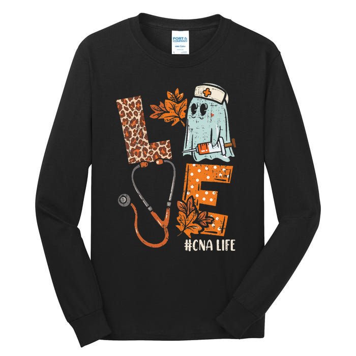 Halloween Nurse Assistant Love Cna Life Stethoscope Gift Tall Long Sleeve T-Shirt