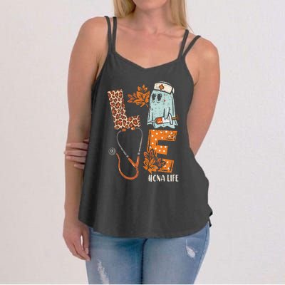 Halloween Nurse Assistant Love Cna Life Stethoscope Gift Women's Strappy Tank