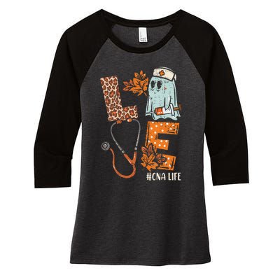 Halloween Nurse Assistant Love Cna Life Stethoscope Gift Women's Tri-Blend 3/4-Sleeve Raglan Shirt