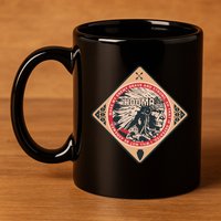 Houma Native American Indian Brave Strong Enemy Gift 11oz C Handle Ceramic Mug