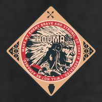 Houma Native American Indian Brave Strong Enemy Gift 11oz C Handle Ceramic Mug