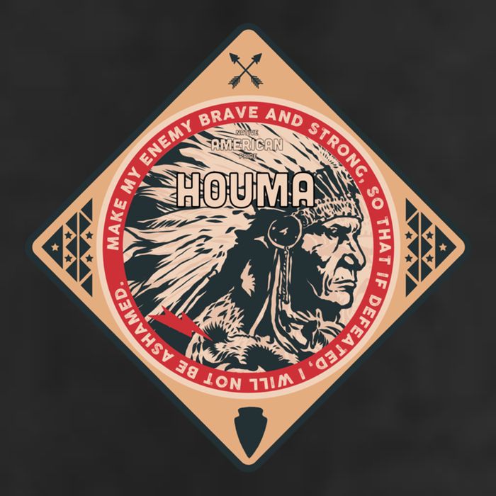 Houma Native American Indian Brave Strong Enemy Gift 11oz C Handle Ceramic Mug