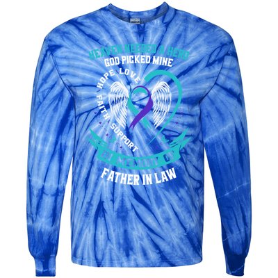 Heaven Needed A Hero God Picked My Father In Law Suicide Dad Cute Gift Tie-Dye Long Sleeve Shirt