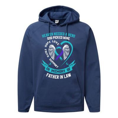 Heaven Needed A Hero God Picked My Father In Law Suicide Dad Cute Gift Performance Fleece Hoodie