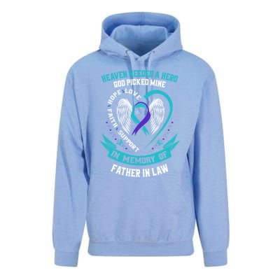 Heaven Needed A Hero God Picked My Father In Law Suicide Dad Cute Gift Unisex Surf Hoodie