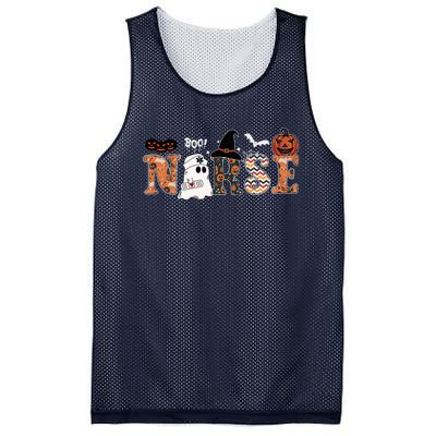 Halloween Nurse Boo Boo Crew Nurse Funny Ghost Gift Mesh Reversible Basketball Jersey Tank