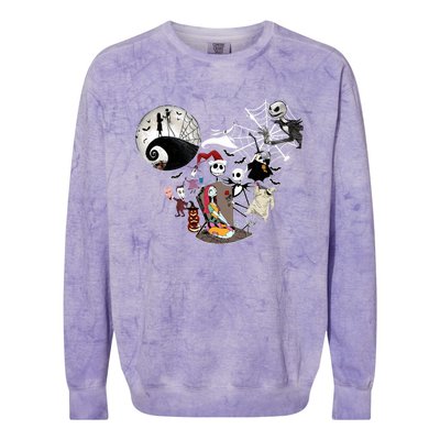 Head Nightmare Before Jack And Sally Halloween Oogie With Bash Colorblast Crewneck Sweatshirt