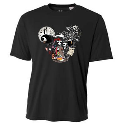 Head Nightmare Before Jack And Sally Halloween Oogie With Bash Cooling Performance Crew T-Shirt