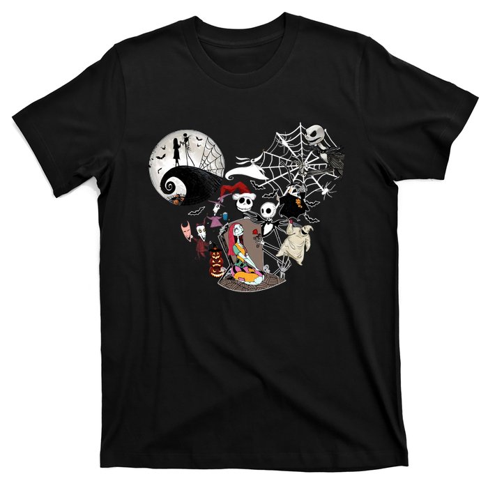 Head Nightmare Before Jack And Sally Halloween Oogie With Bash T-Shirt