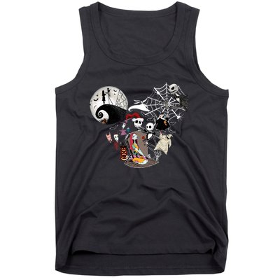 Head Nightmare Before Jack And Sally Halloween Oogie With Bash Tank Top