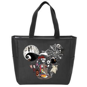 Head Nightmare Before Jack And Sally Halloween Oogie With Bash Zip Tote Bag