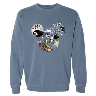 Head Nightmare Before Jack And Sally Halloween Oogie With Bash Garment-Dyed Sweatshirt