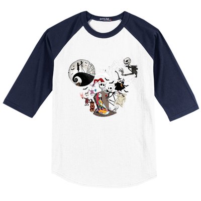 Head Nightmare Before Jack And Sally Halloween Oogie With Bash Baseball Sleeve Shirt