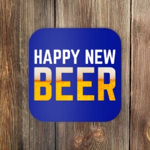 Happy New Beer Funny Holiday Ing Beer Lover Costume Gift Coaster