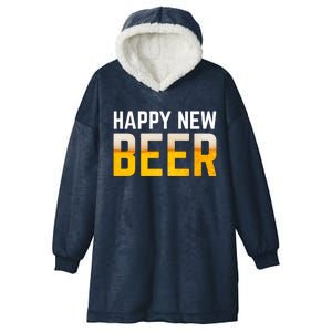 Happy New Beer Funny Holiday Ing Beer Lover Costume Gift Hooded Wearable Blanket