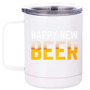 Happy New Beer Funny Holiday Ing Beer Lover Costume Gift 12 oz Stainless Steel Tumbler Cup