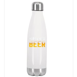 Happy New Beer Funny Holiday Ing Beer Lover Costume Gift Stainless Steel Insulated Water Bottle