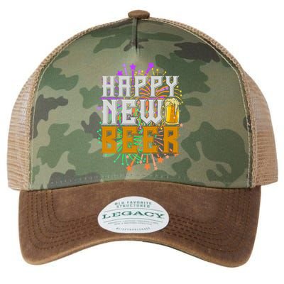 Happy New Beer New Year's Eve Beer Meaningful Gift Legacy Tie Dye Trucker Hat