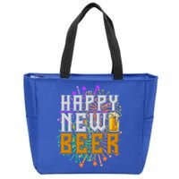 Happy New Beer New Year's Eve Beer Meaningful Gift Zip Tote Bag