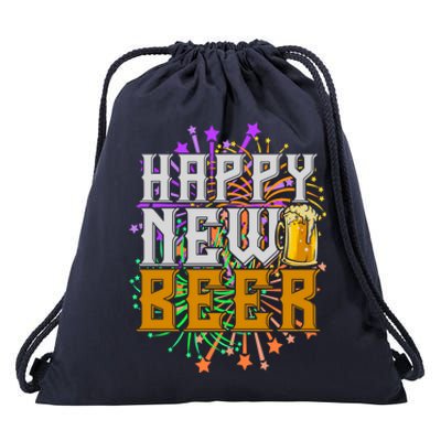 Happy New Beer New Year's Eve Beer Meaningful Gift Drawstring Bag