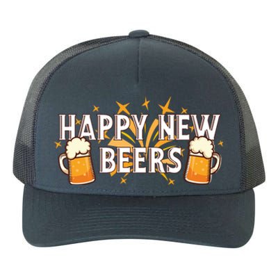 Happy New Beers Gift New Year Nye Party Funny New Years Eve Cute Gift Yupoong Adult 5-Panel Trucker Hat