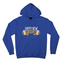 Happy New Beers Funny New Year Party New Year's Eve Funny Gift Hoodie