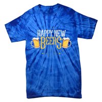 Happy New Beers Funny New Year Party New Year's Eve Funny Gift Tie-Dye T-Shirt